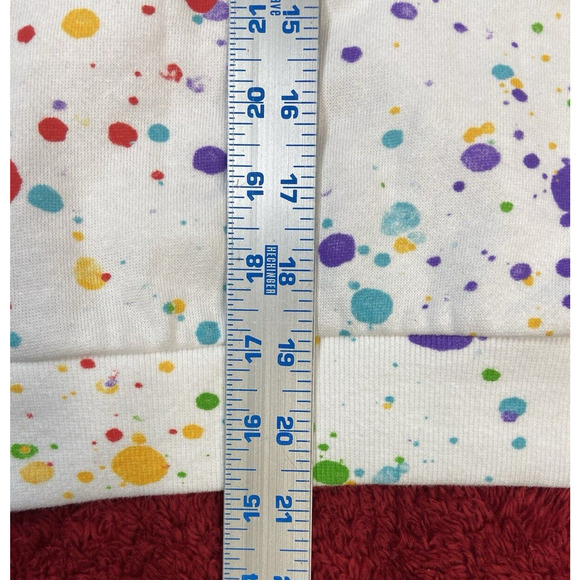 Pacman Arcade Game High Scorer Hoodie Rainbow Dots Sweatshirt M(12) Juniors Tag - Picture 6 of 8